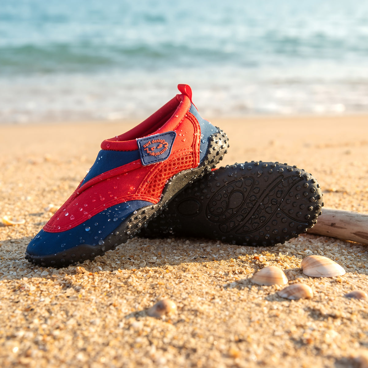 Red Neoprene Aqua Shoes