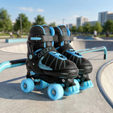 Blue Kids Adjustable Roller Skates