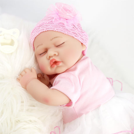 Lifelike Reborn Baby Sleeping Girl Doll 17" by BiBi Doll - UKBuyZone