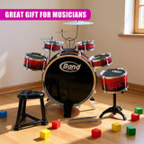 Kids 10 Piece Drum Kit With Stool