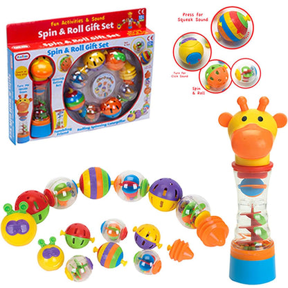 Spin & Roll Gift Set with Fun Activates & Sound rolling spinning caterpillar by The Magic Toy Shop - UKBuyZone