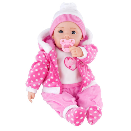 Candy Pink Bibi Baby Doll Toy With Dummy & Sounds by BiBi Doll - UKBuyZone