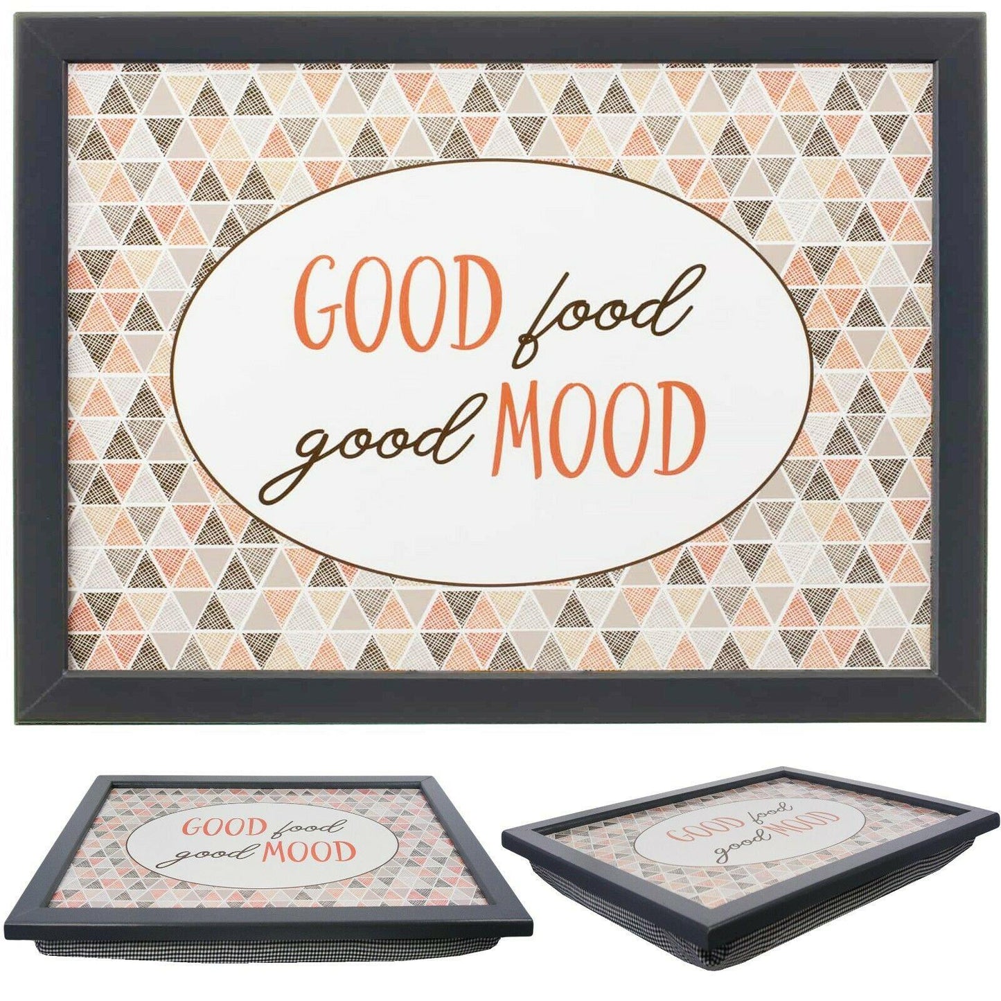 Good Food Good Mood Lap Tray With Bean Bag Cushion by Geezy - UKBuyZone