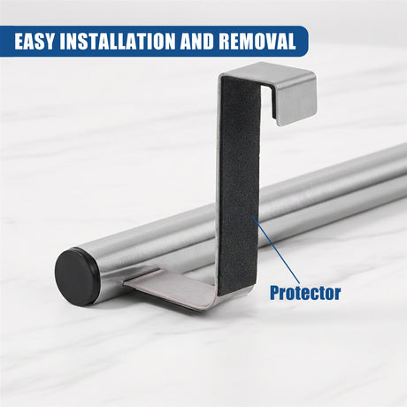 An extendable metal rail displaying black protective corner pieces for hardware attachment.