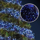 300 LED Cluster Christmas Lights - Blue & White