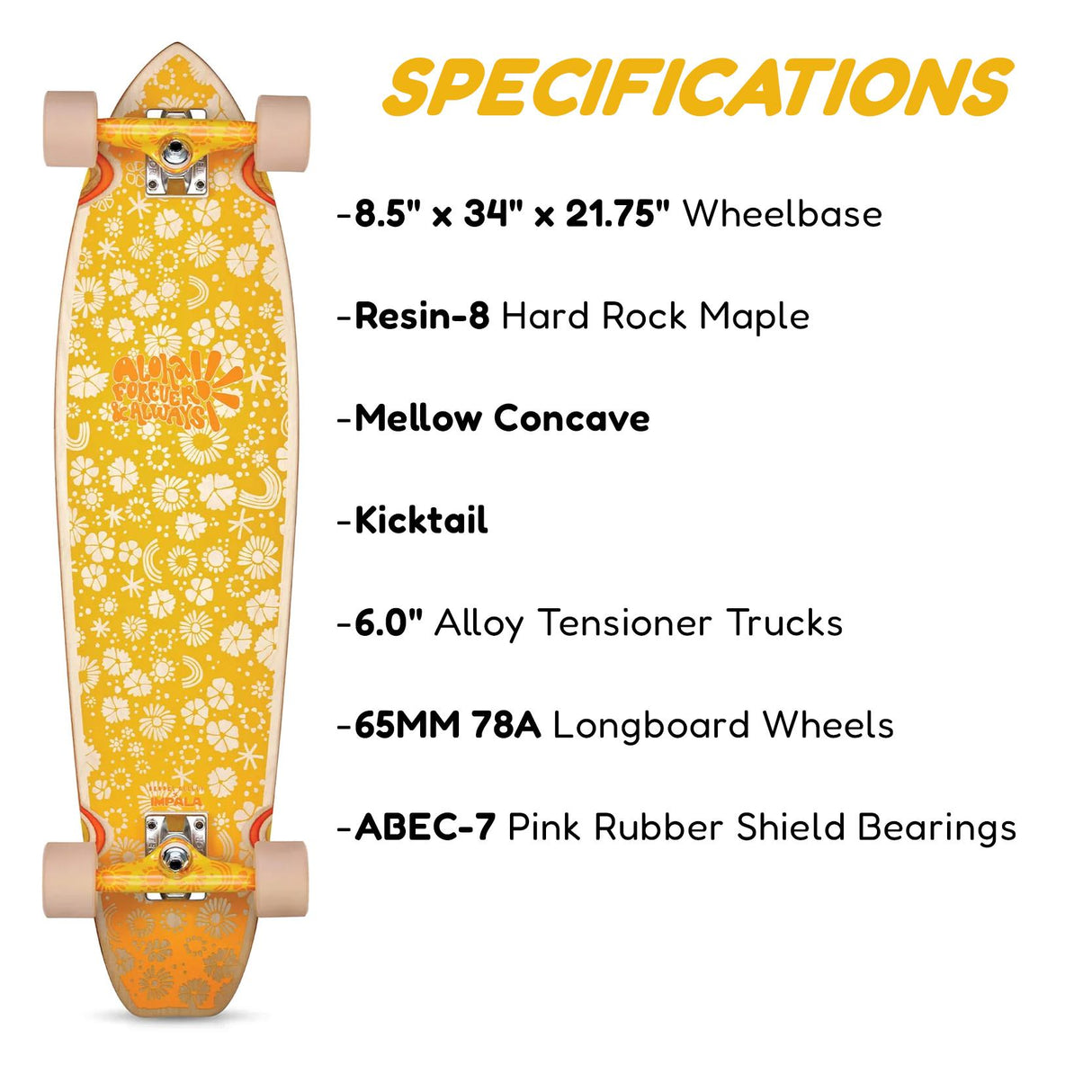 GEEZY Impala Zeina 34" Complete Longboard