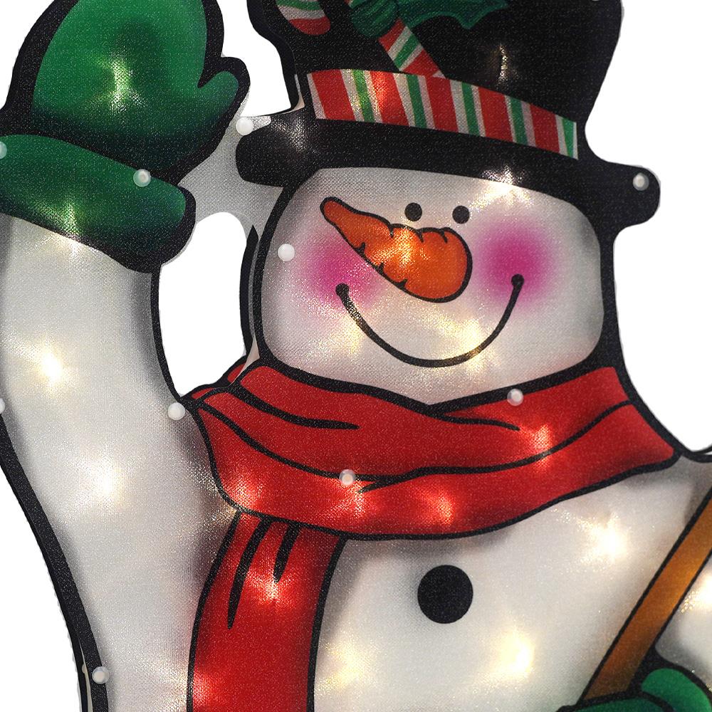 Christmas Silhouette Broom & Snowman by GEEZY - UKBuyZone