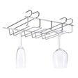 Under Shelf Wine Glass Rack by GEEZY holding two wine glasses