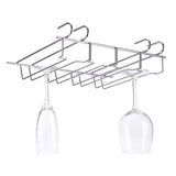 Under Shelf Wine Glass Rack by GEEZY holding two wine glasses