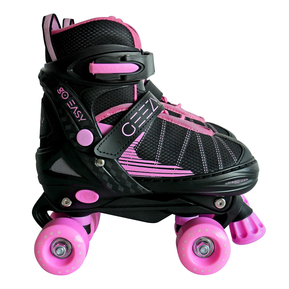 The Magic Toy Shop Pink & Black Adjustable Roller Skates