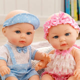 BiBi Anatomically Correct 14" Twin Dolls "Lucy & Lou"