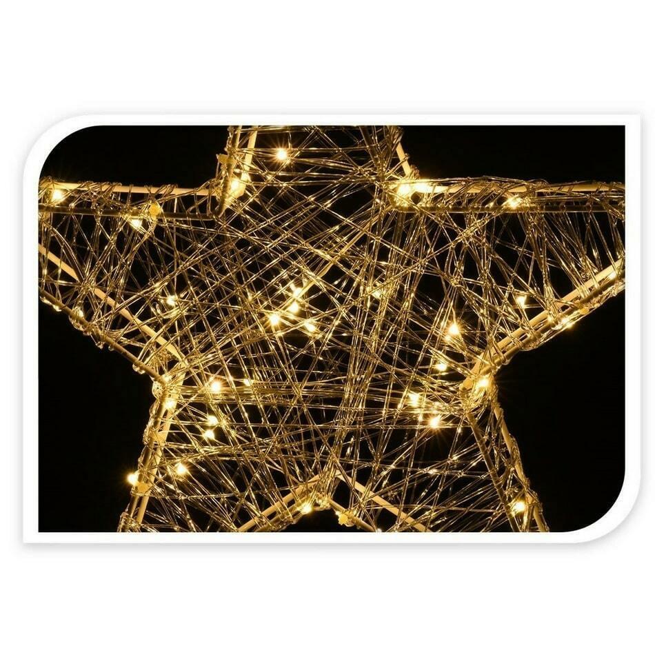 Pre-Lit Led Christmas Star With 30 Warm White Lights & Timer by GEEZY - UKBuyZone