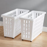 Set of 2 Storage Baskets with Wheels