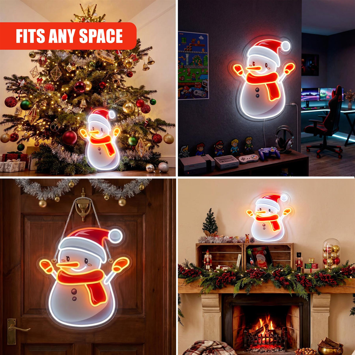 Snowman Neon Sign