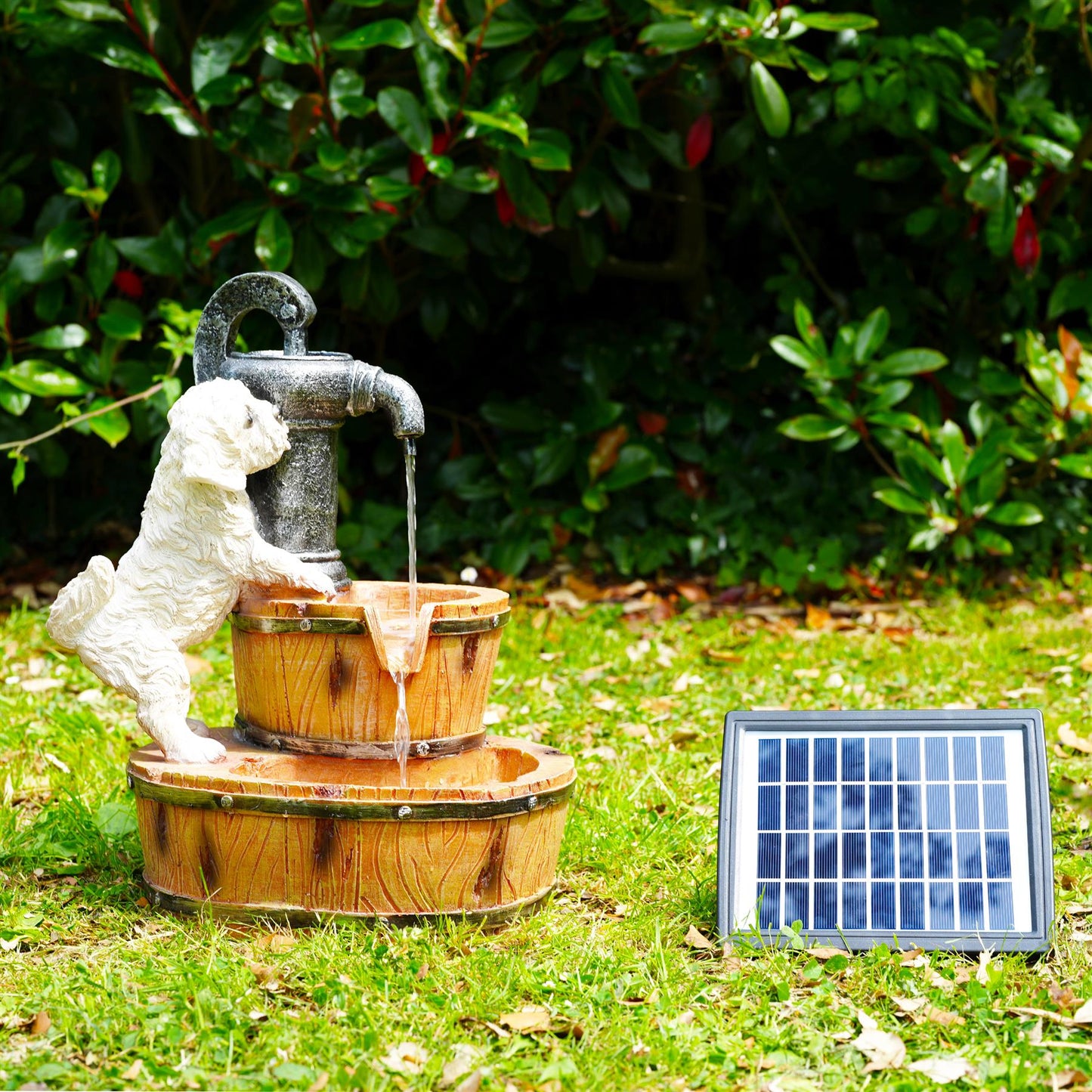Solar Puppy Fountain by Geezy - UKBuyZone