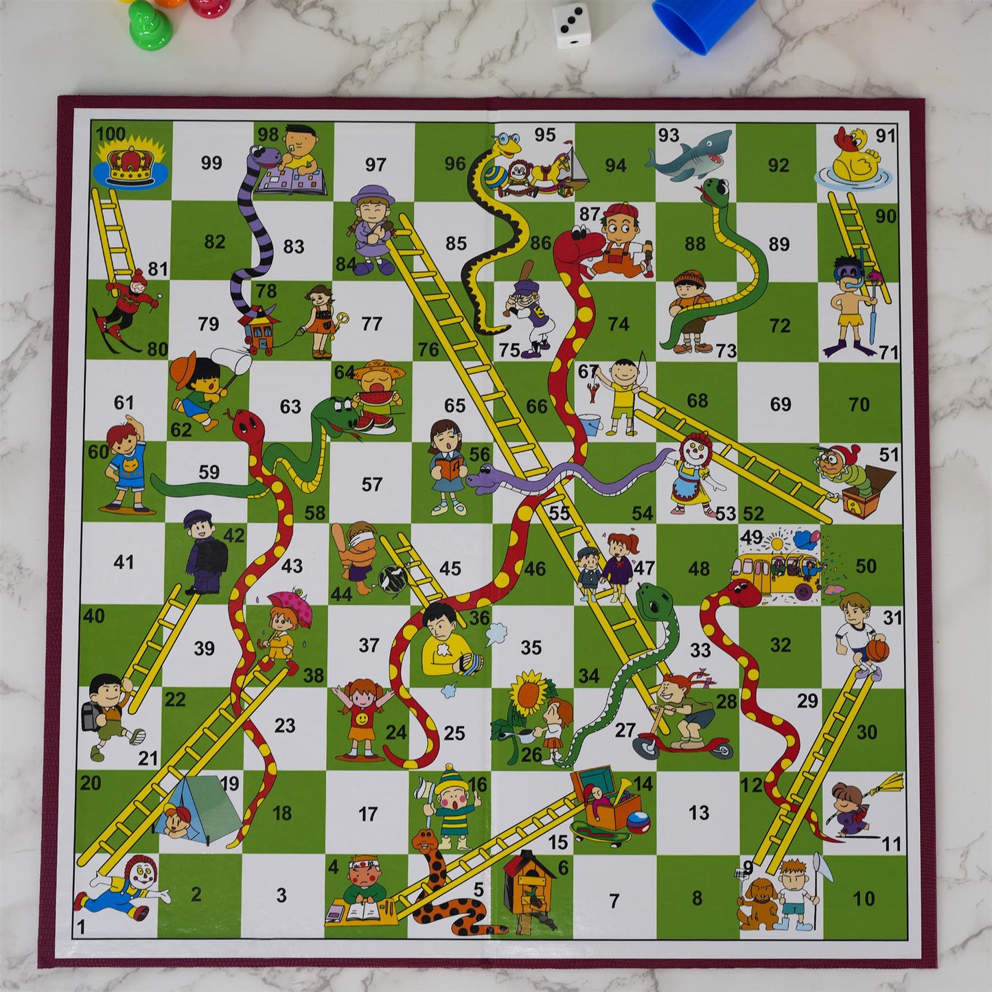 Snakes and Ladders Traditional Board Game by The Magic Toy Shop - UKBuyZone