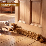 Novelty Draught Excluder for Doors Brown Cat Design