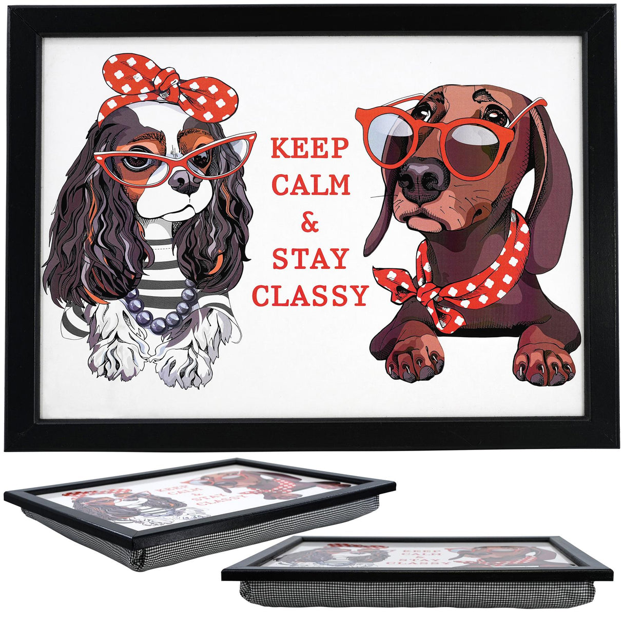 Keep Calm Lap Tray With Bean Bag Cushion