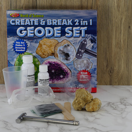 2 in 1 Create And Break Your Own Geode Set by The Magic Toy Shop - UKBuyZone