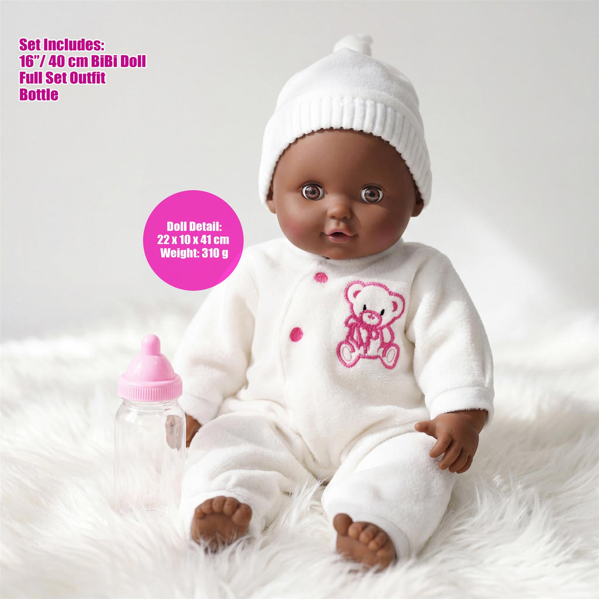 BiBI Black Sleeping Doll (40 cm / 16")