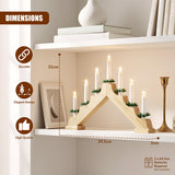 Wooden Candle Bridge with 7 LED Lights