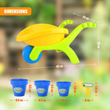 Kids Plastic Garden Wheelbarrow Playset