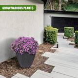 Large Anthracite Square Outdoor Flower Pot by GEEZY - UKBuyZone