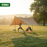 Camping Tarp Shelter Set with Poles