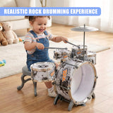 Kids Black and White Drum Kit Play Set
