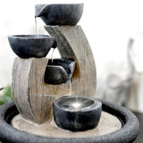 4 Bowls Water Feature Indoor With LED by GEEZY - UKBuyZone