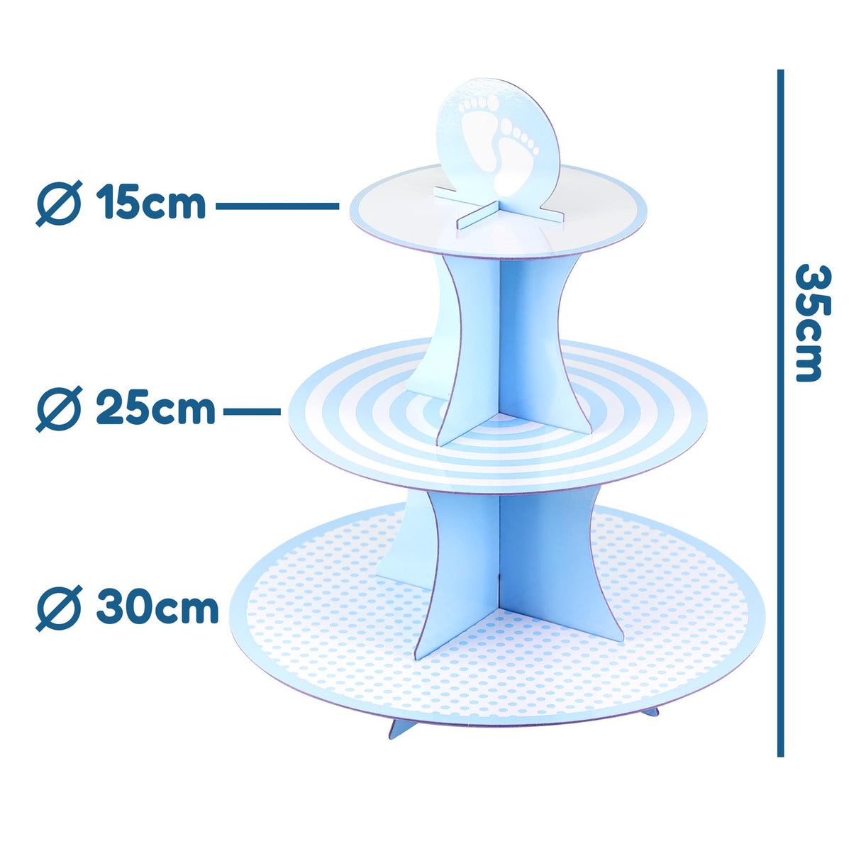 3 Tier Cardboard Cupcake Stand by GEEZY - UKBuyZone