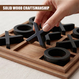 Wooden Noughts and Crosses Game