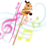 The Magic Toy Shop Kids Hobby Horse Giraffe with Sounds