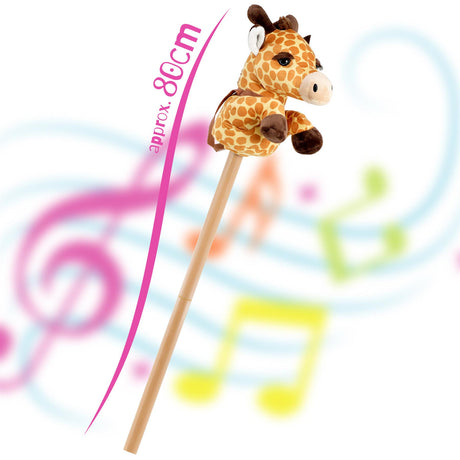 The Magic Toy Shop Kids Hobby Horse Giraffe with Sounds