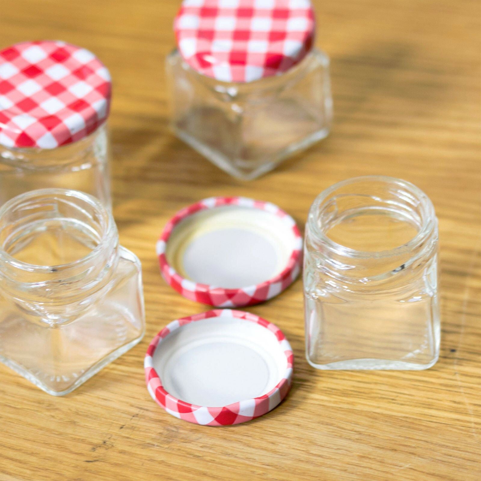 Glass Jar Set With Screw Top Lids 5 Pcs by Geezy - UKBuyZone