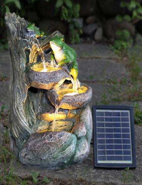 Solar Frog Fountain by GEEZY - UKBuyZone