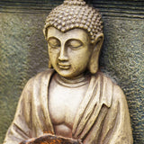 Solar Water Fountain Stone Buddha by GEEZY - UKBuyZone