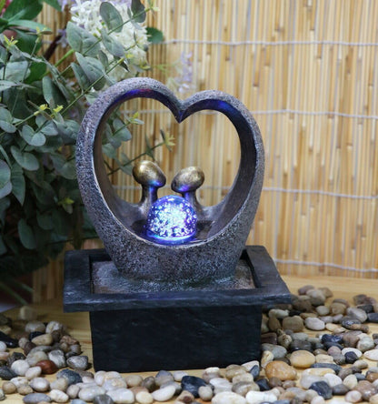 Heart Water Feature Led Lights by GEEZY - UKBuyZone