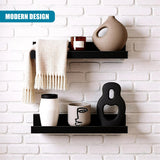 Black Wall Hanging Shelf 30 cm Pack 2