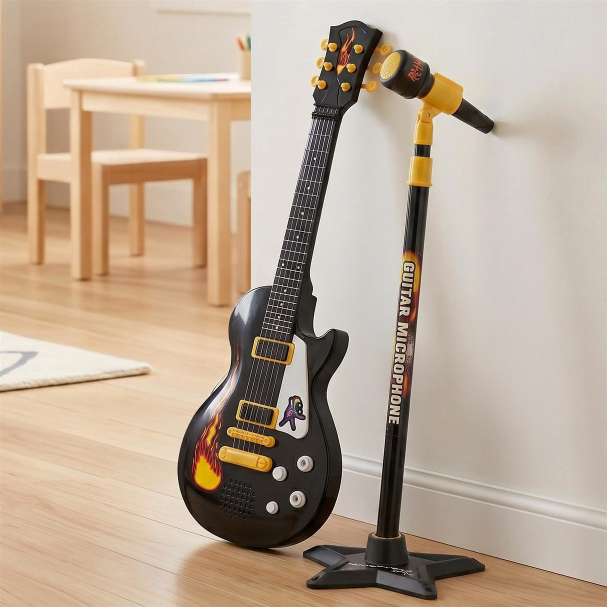 Kids Electric Guitar & Microphone Set