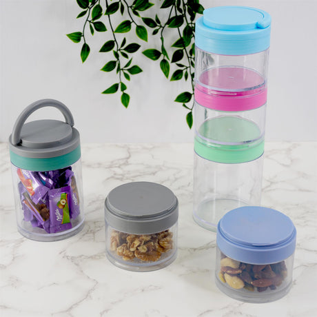 Stackable Tower Snack Food Container by Geezy - UKBuyZone