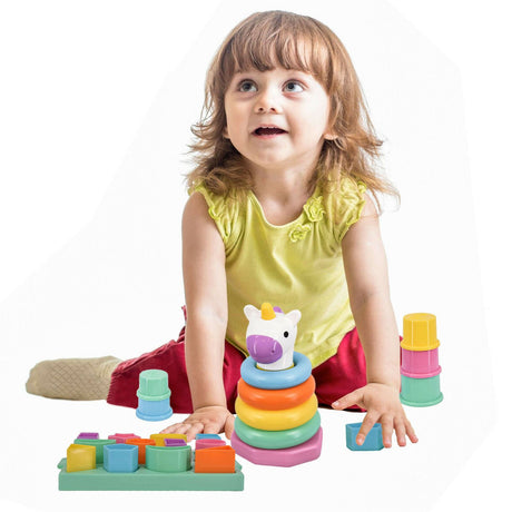 My 1st Sorting & Stacking Shapes Cups Rings Toy Set by The Magic Toy Shop - UKBuyZone