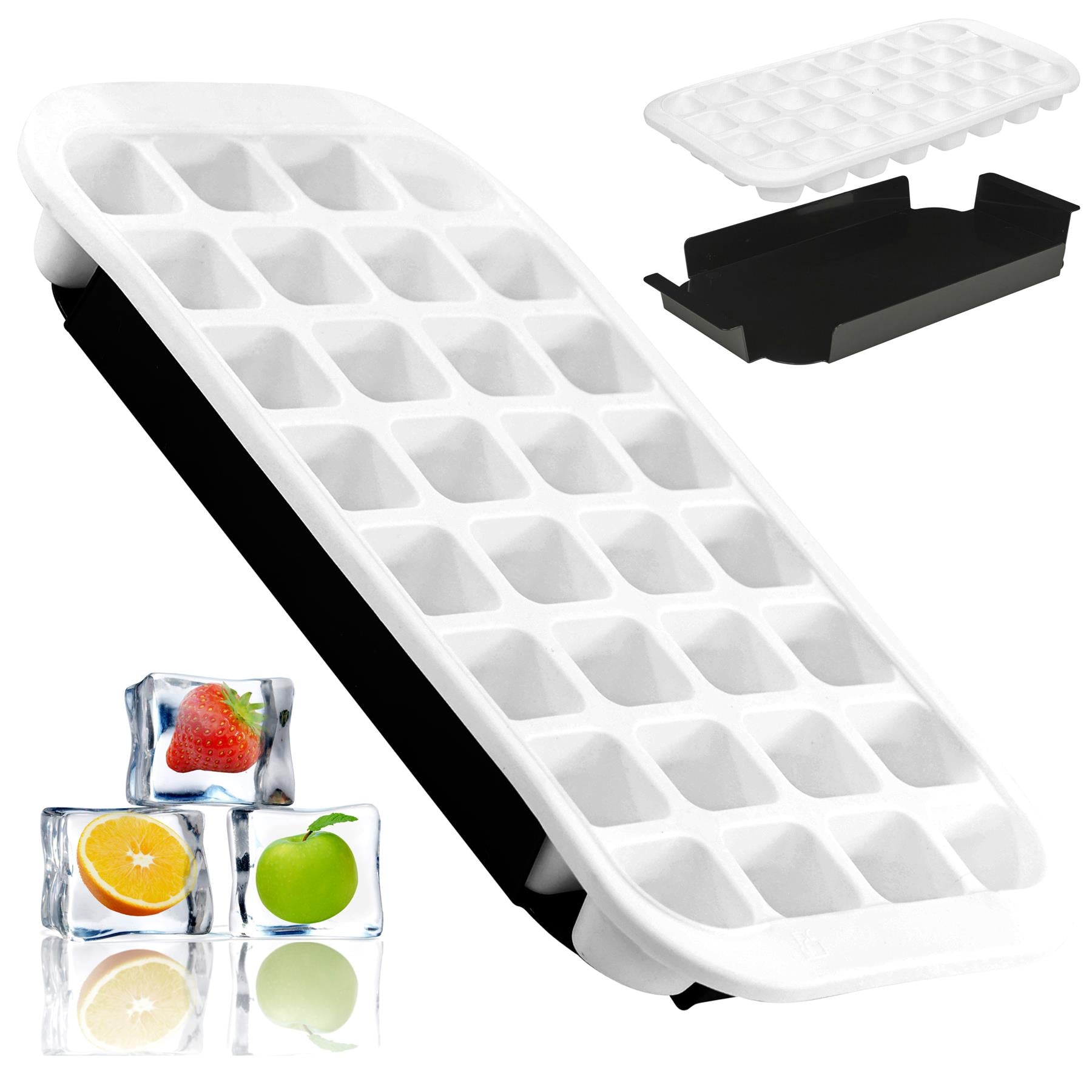 Silicone 32 Ice Cube Mould with Tray by GEEZY - UKBuyZone