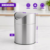 Stainless Steel Mini Swing Bin 1.5 L