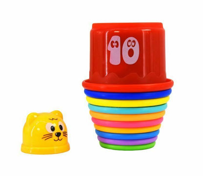 11 Pcs Building Beakers Nesting Cups Stacking Blocks Toddler Baby Bath Toy Teddy by The Magic Toy Shop - UKBuyZone
