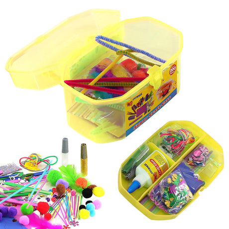 Yellow Kids Super Craft Carry Case by The Magic Toy Shop - UKBuyZone