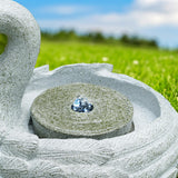 Swan Design Water Feature Outdoor With LED by GEEZY - UKBuyZone
