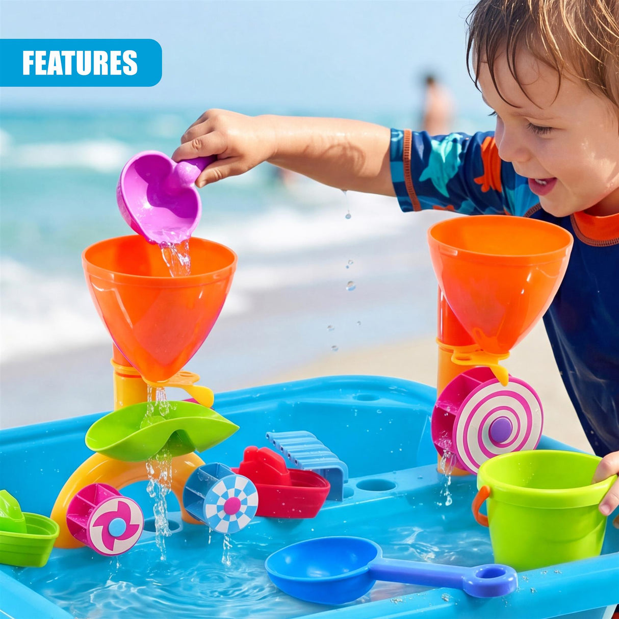 Blue Sand and Water Table Garden Sandpit Play Set