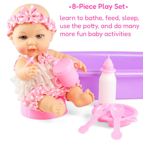 BiBi Doll Baby Doll Bath Set with Accessories