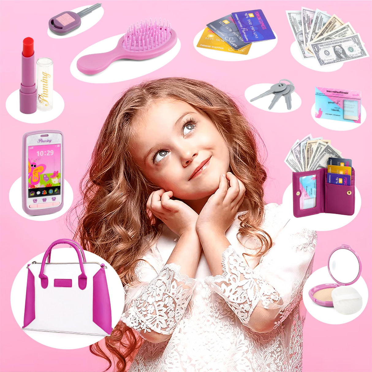 Toy Handbag Pretend Play Makeup Set